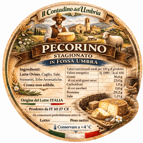 Alternative view of Pecorino di Fossa Umbra
